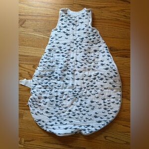 Pottery barn kids jack Muslin baby adjustable wearable blanket sleepsack whale